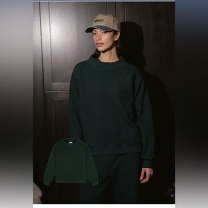 PARKE NIB SOLD OUT 💚Waffle Mockneck Pullover Forest